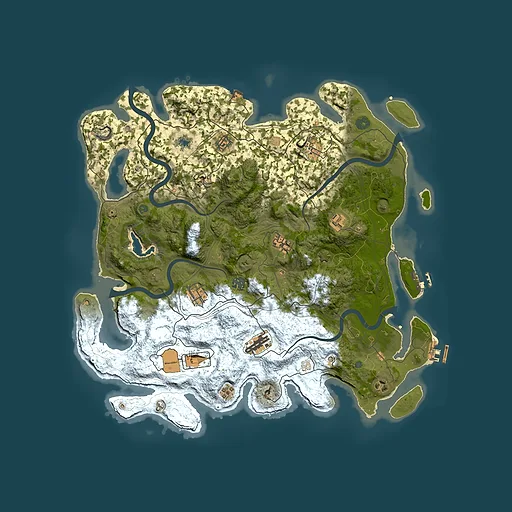 Rust map seed 1107649985, 4450x4450m top-down preview