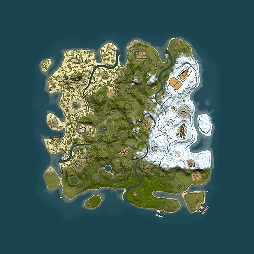 Rust map seed 421447555, 4150x4150m top-down preview