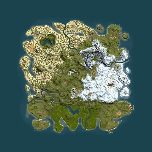 Rust map seed 1513891496, 5050x5050m top-down preview