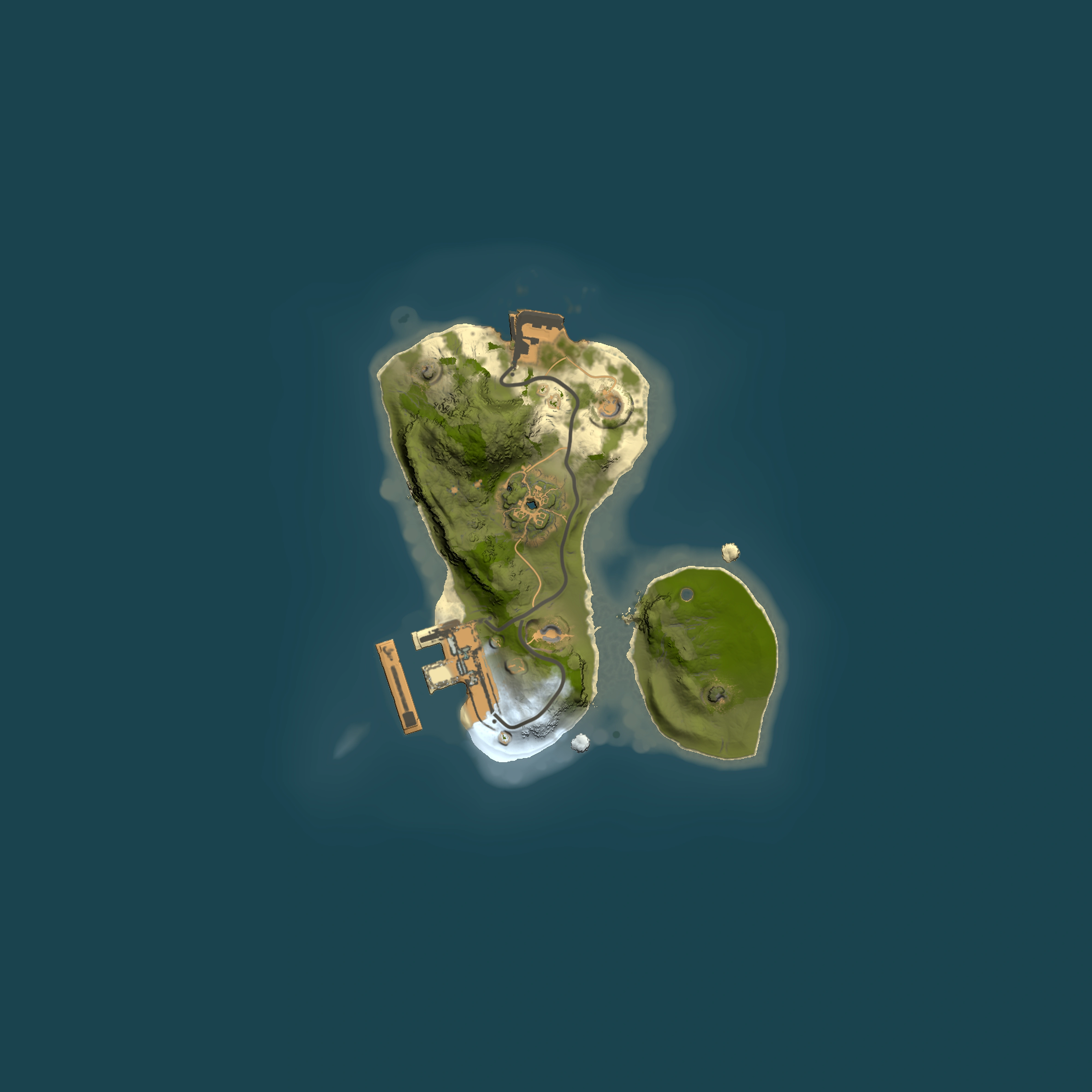 Full top-down render of Rust map seed 671726441, 1500x1500m