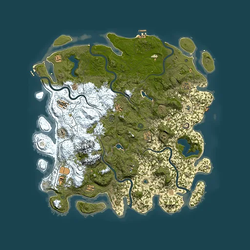 Rust map seed 1414680666, 5350x5350m top-down preview