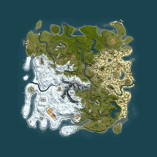 Rust map seed 1742814513, 5050x5050m top-down preview