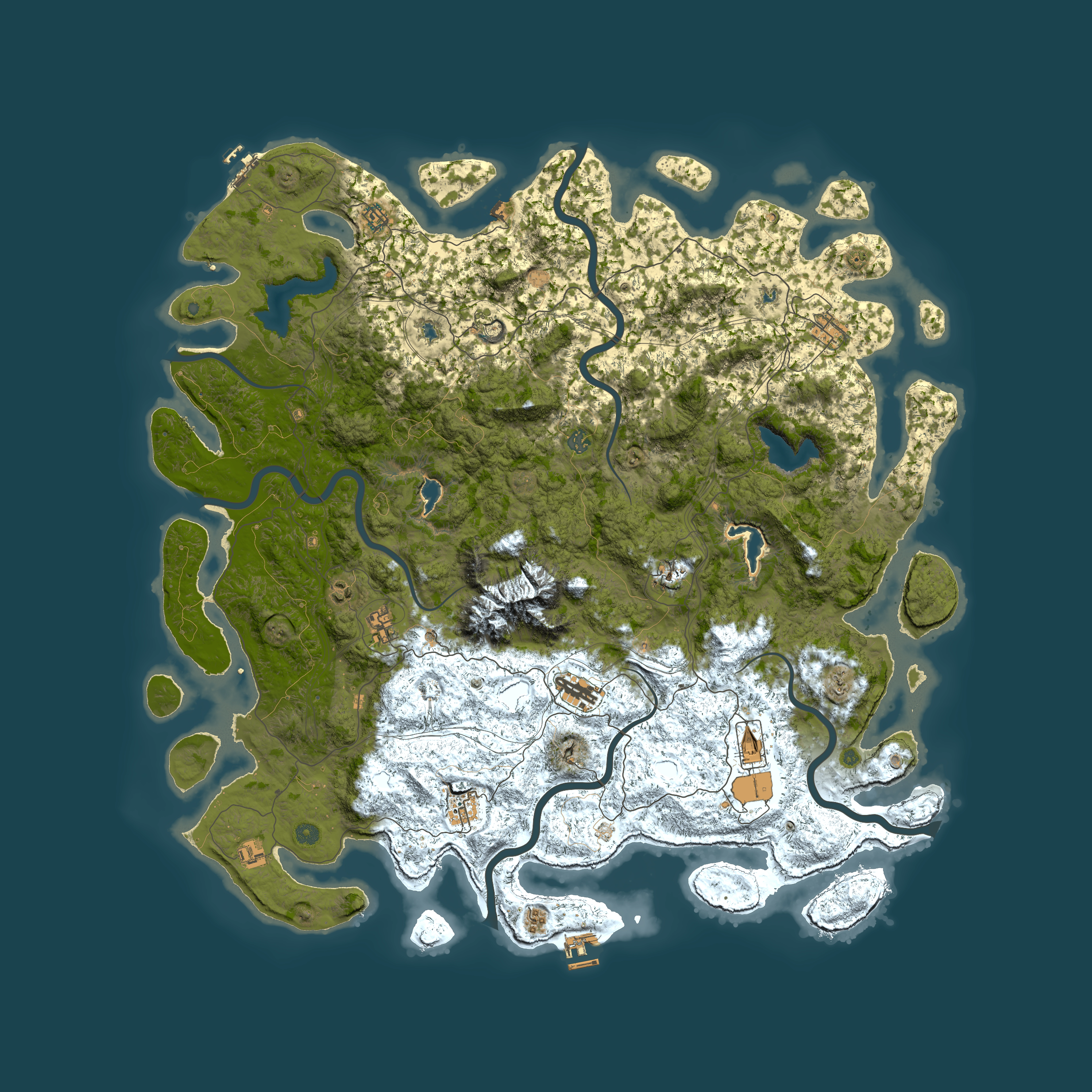 Full top-down render of Rust map seed 249685035, 5750x5750m
