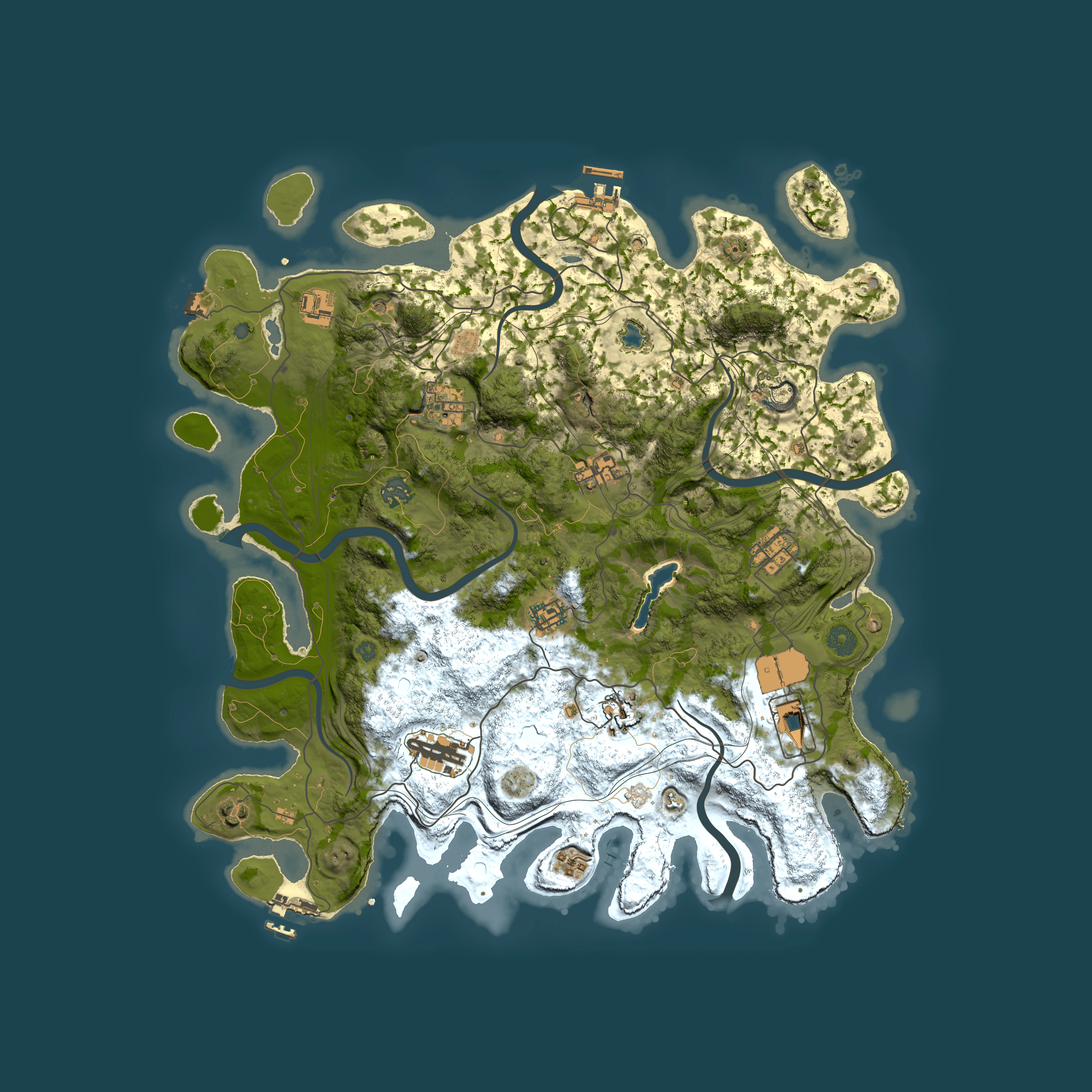Full top-down render of Rust map seed 1126625785, 4250x4250m