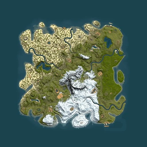Rust map seed 1054049913, 5200x5200m top-down preview