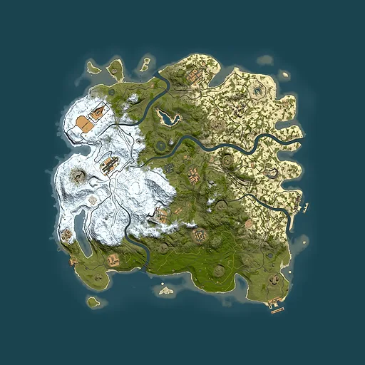 Rust map seed 1060724731, 4300x4300m top-down preview