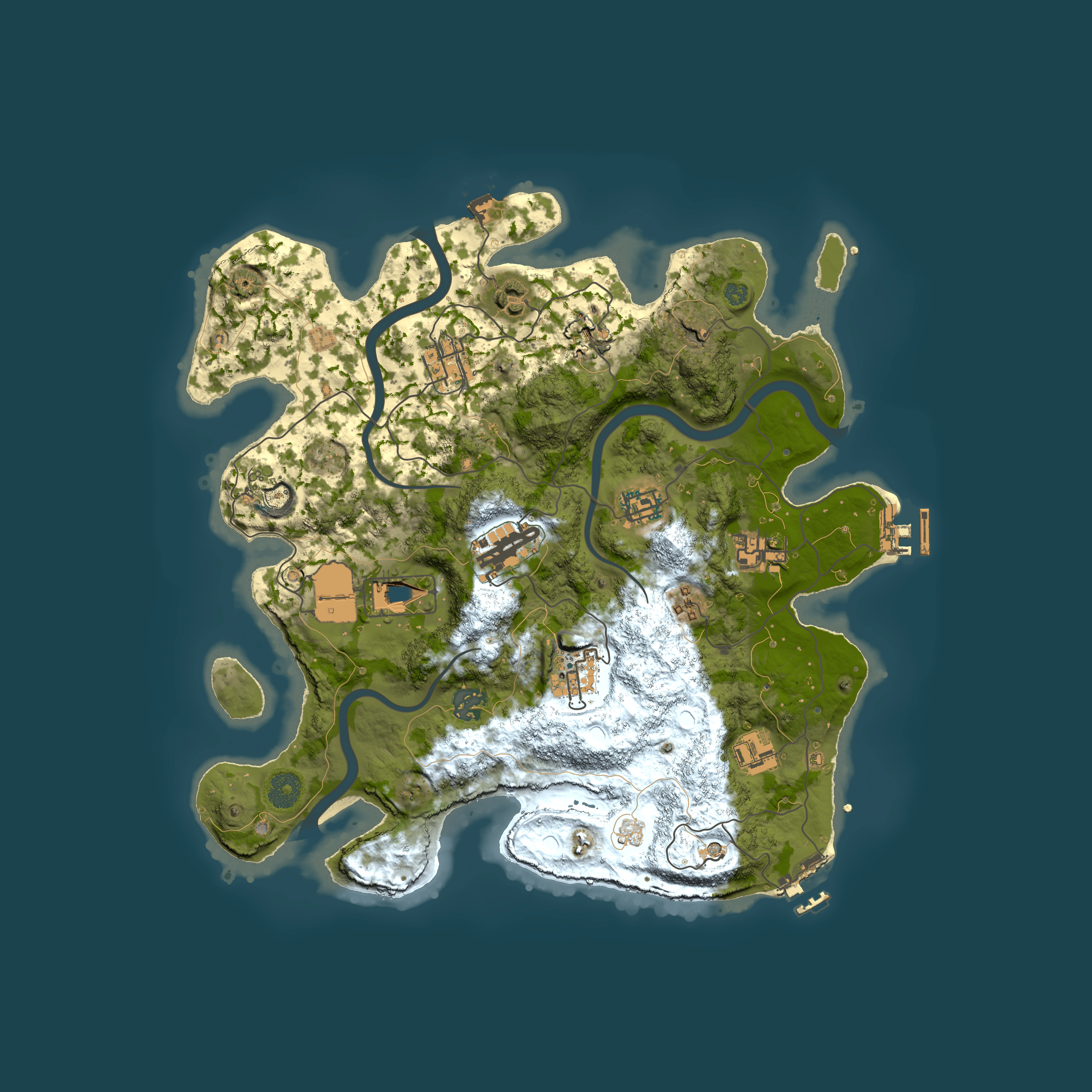 Full top-down render of Rust map seed 859060824, 3650x3650m