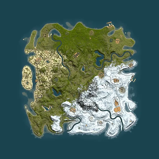 Rust map seed 1228637575, 5100x5100m top-down preview