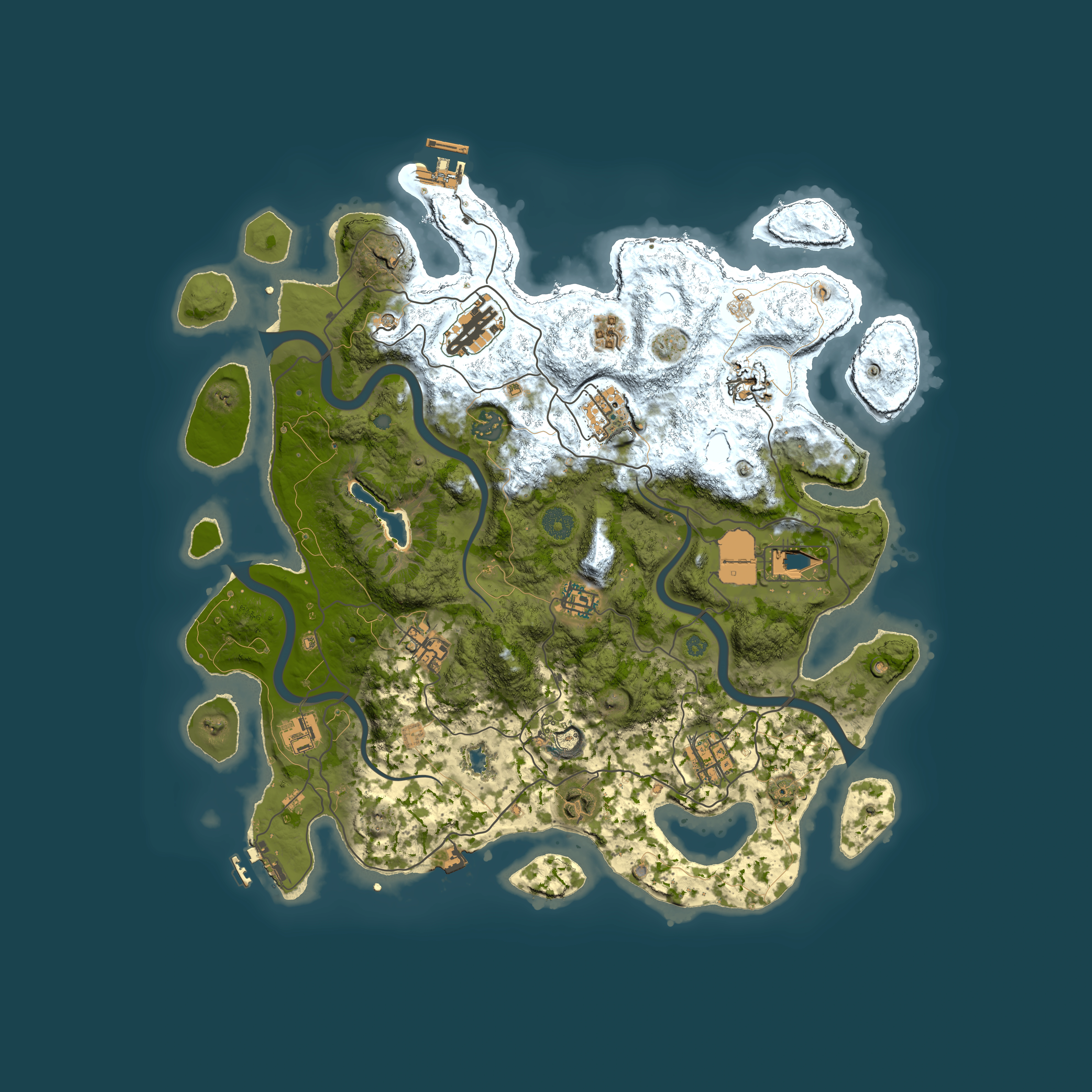 Full top-down render of Rust map seed 1798775793, 4000x4000m