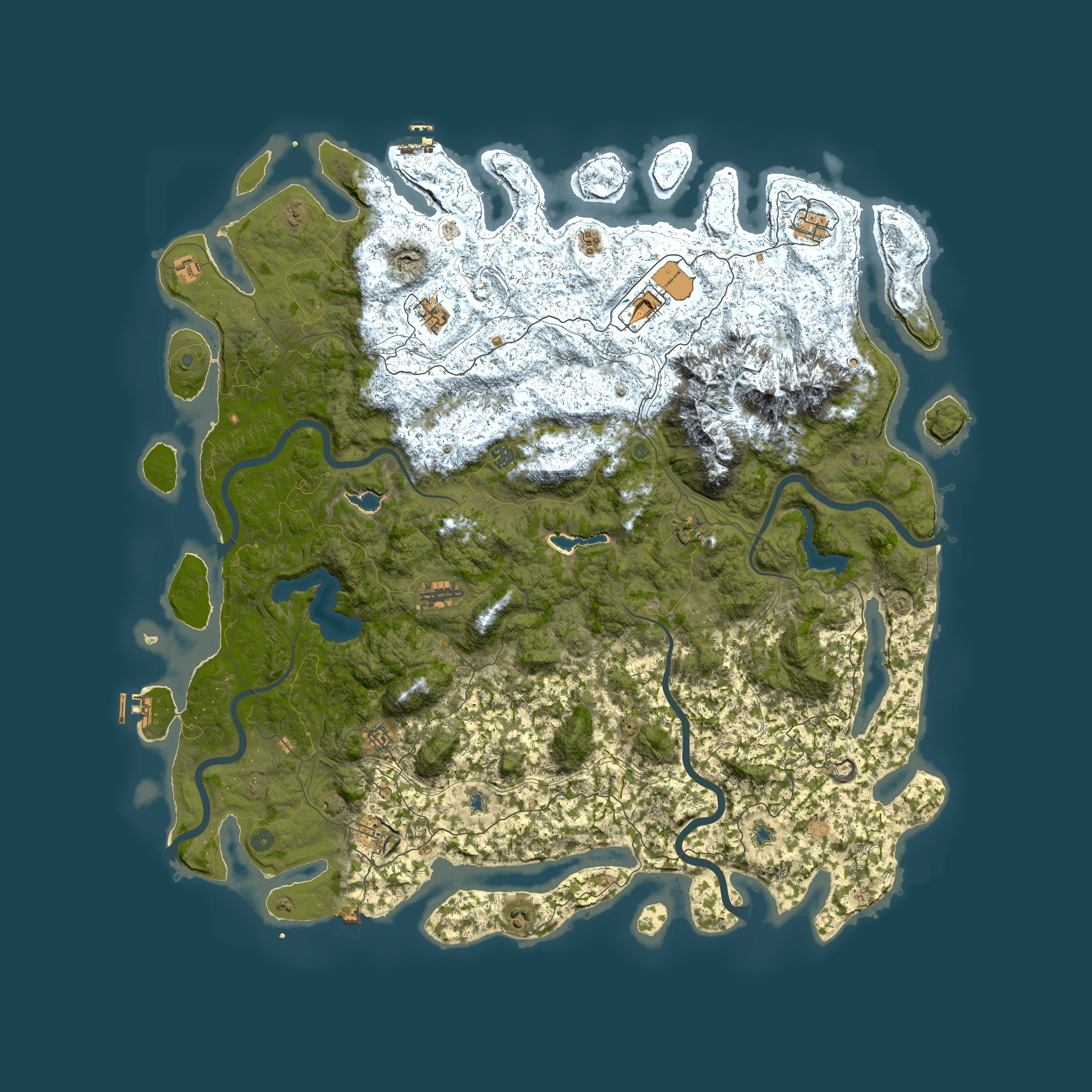 Full top-down render of Rust map seed 687320211, 5900x5900m