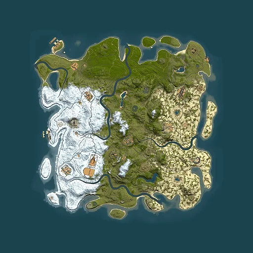 Rust map seed 983509607, 4850x4850m top-down preview