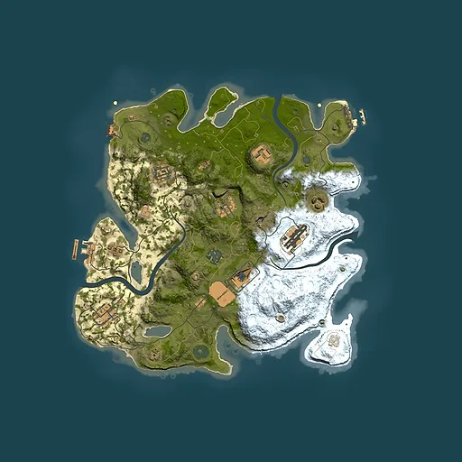 Rust map seed 805863605, 3500x3500m top-down preview