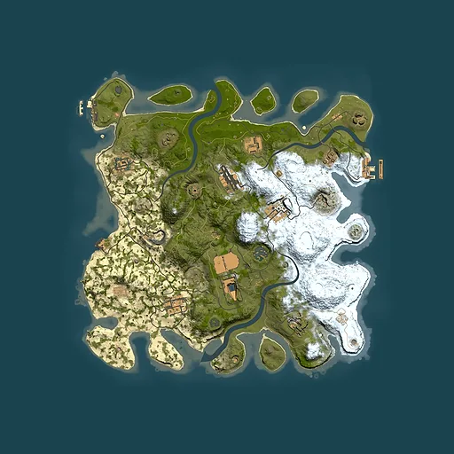 Rust map seed 716204281, 3600x3600m top-down preview