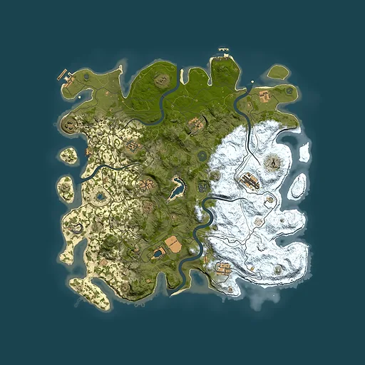Rust map seed 1247317134, 4350x4350m top-down preview
