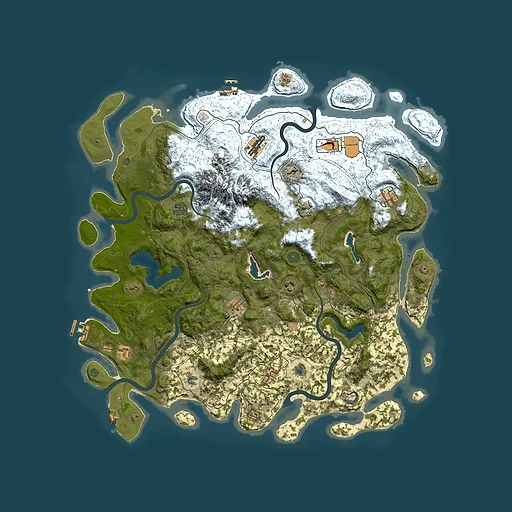 Rust map seed 852417085, 5050x5050m top-down preview