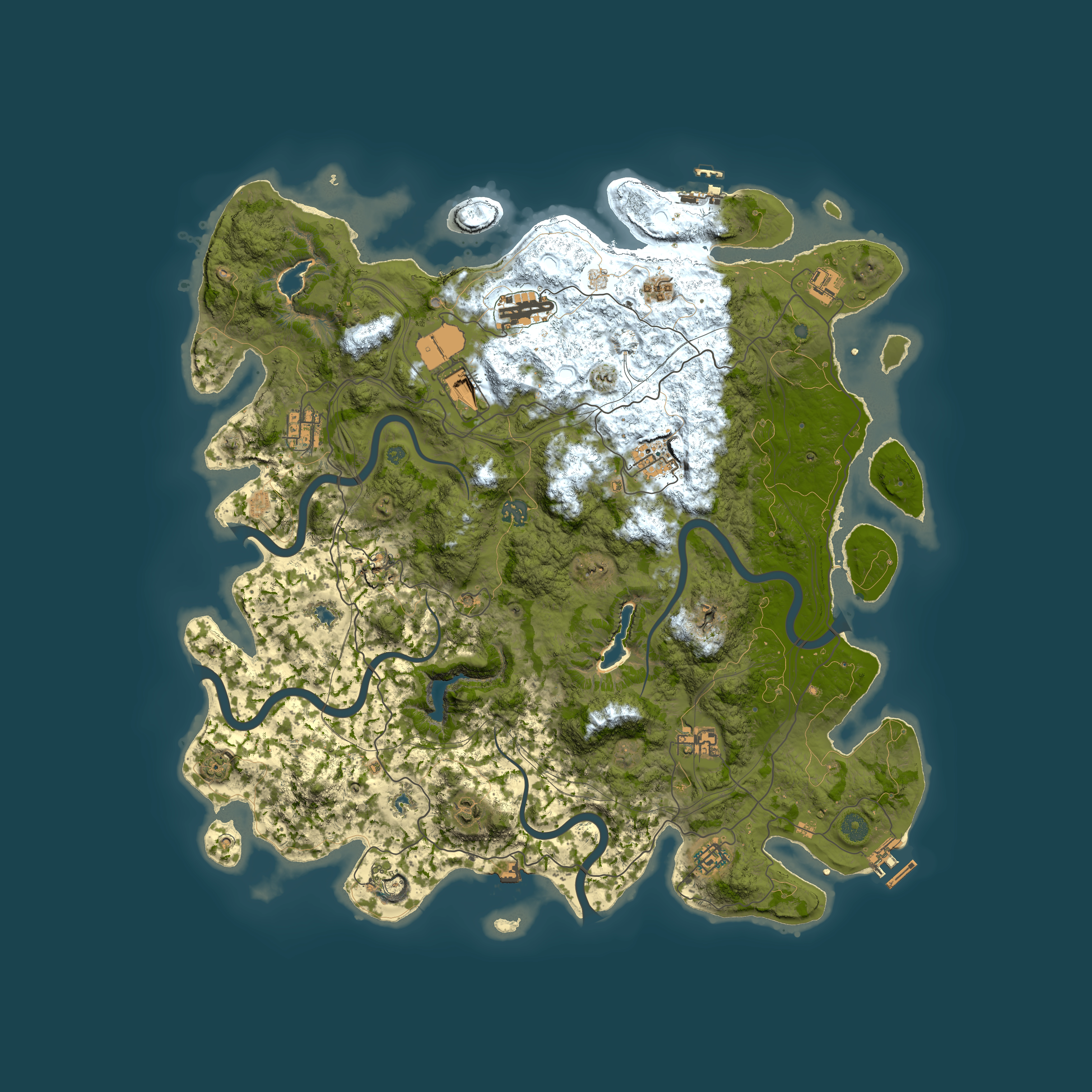 Full top-down render of Rust map seed 2090456877, 4700x4700m