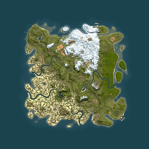 Rust map seed 2090456877, 4700x4700m top-down preview