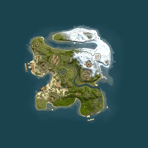 Rust map seed 585326349, 2500x2500m top-down preview