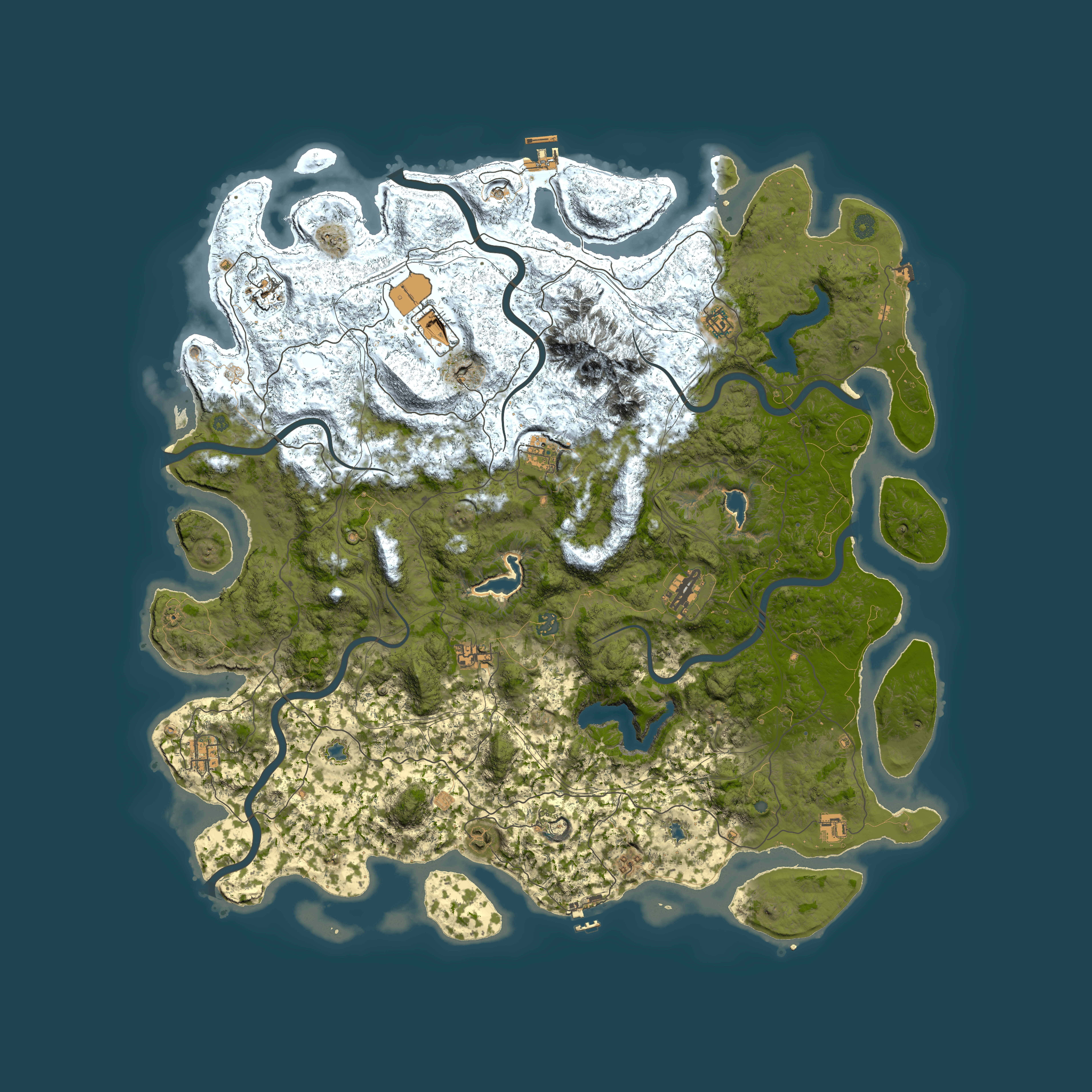Full top-down render of Rust map seed 1440436780, 5500x5500m