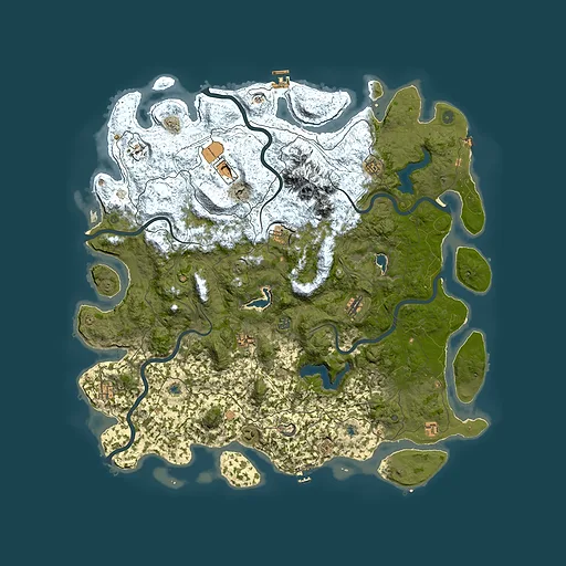 Rust map seed 1440436780, 5500x5500m top-down preview