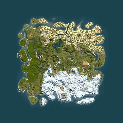 Rust map seed 582136541, 4600x4600m top-down preview