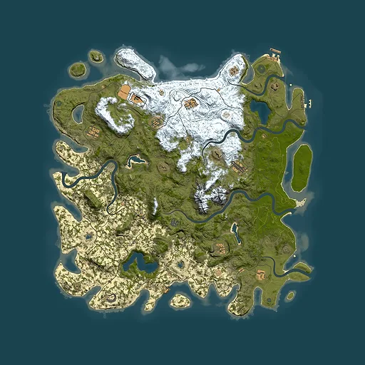 Rust map seed 741929441, 5350x5350m top-down preview