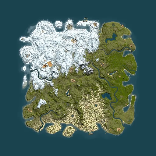 Rust map seed 1239542957, 5950x5950m top-down preview