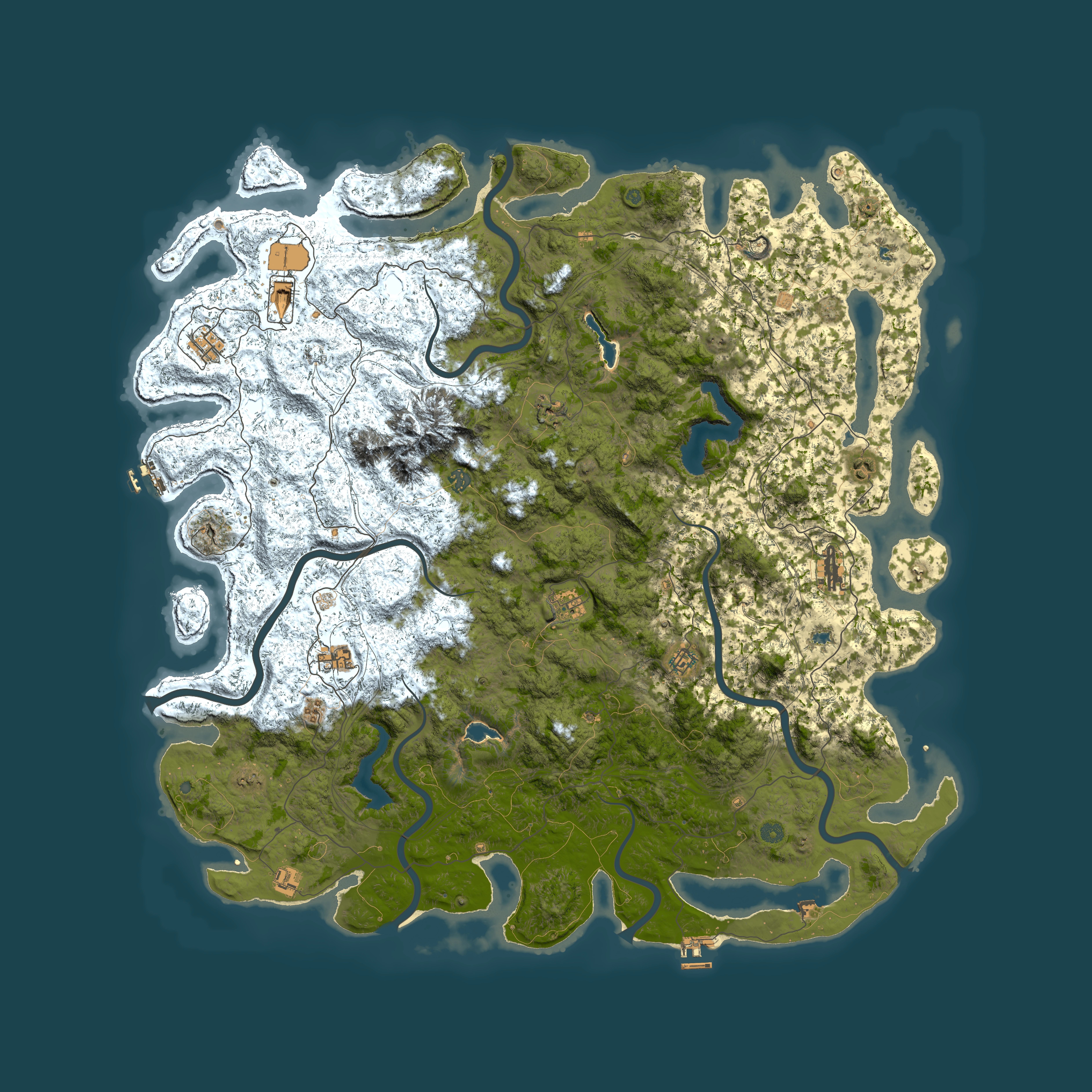 Full top-down render of Rust map seed 1252680690, 5850x5850m