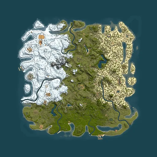 Rust map seed 1252680690, 5850x5850m top-down preview