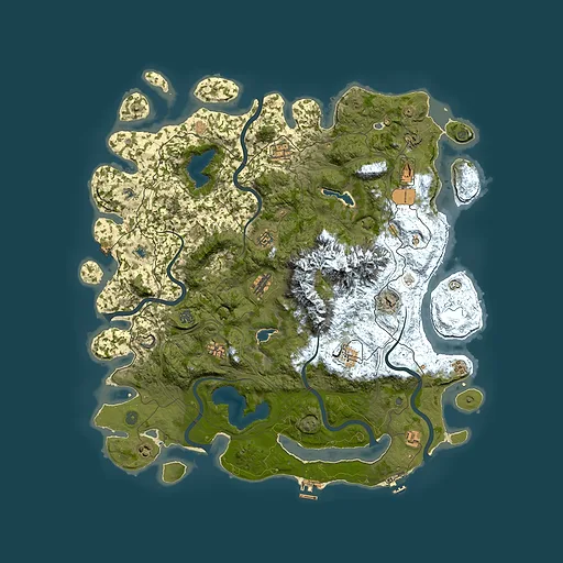 Rust map seed 696192850, 5050x5050m top-down preview