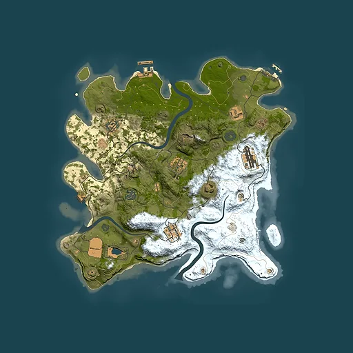 Rust map seed 1296639592, 3600x3600m top-down preview