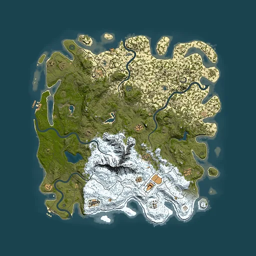 Rust map seed 487258615, 5450x5450m top-down preview