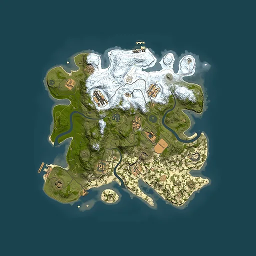 Rust map seed 829678400, 3500x3500m top-down preview