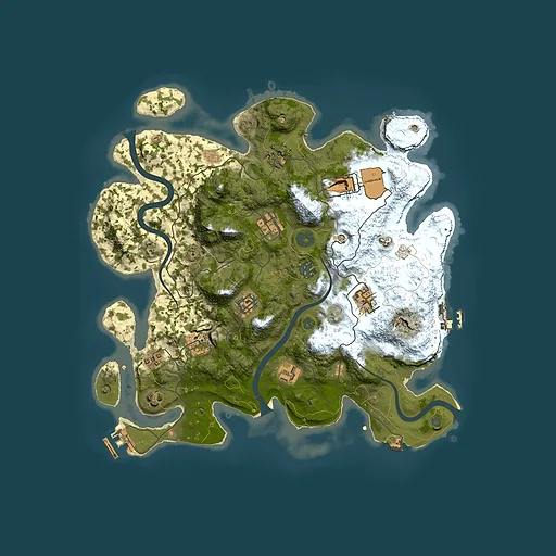 Rust map seed 1243487472, 3650x3650m top-down preview