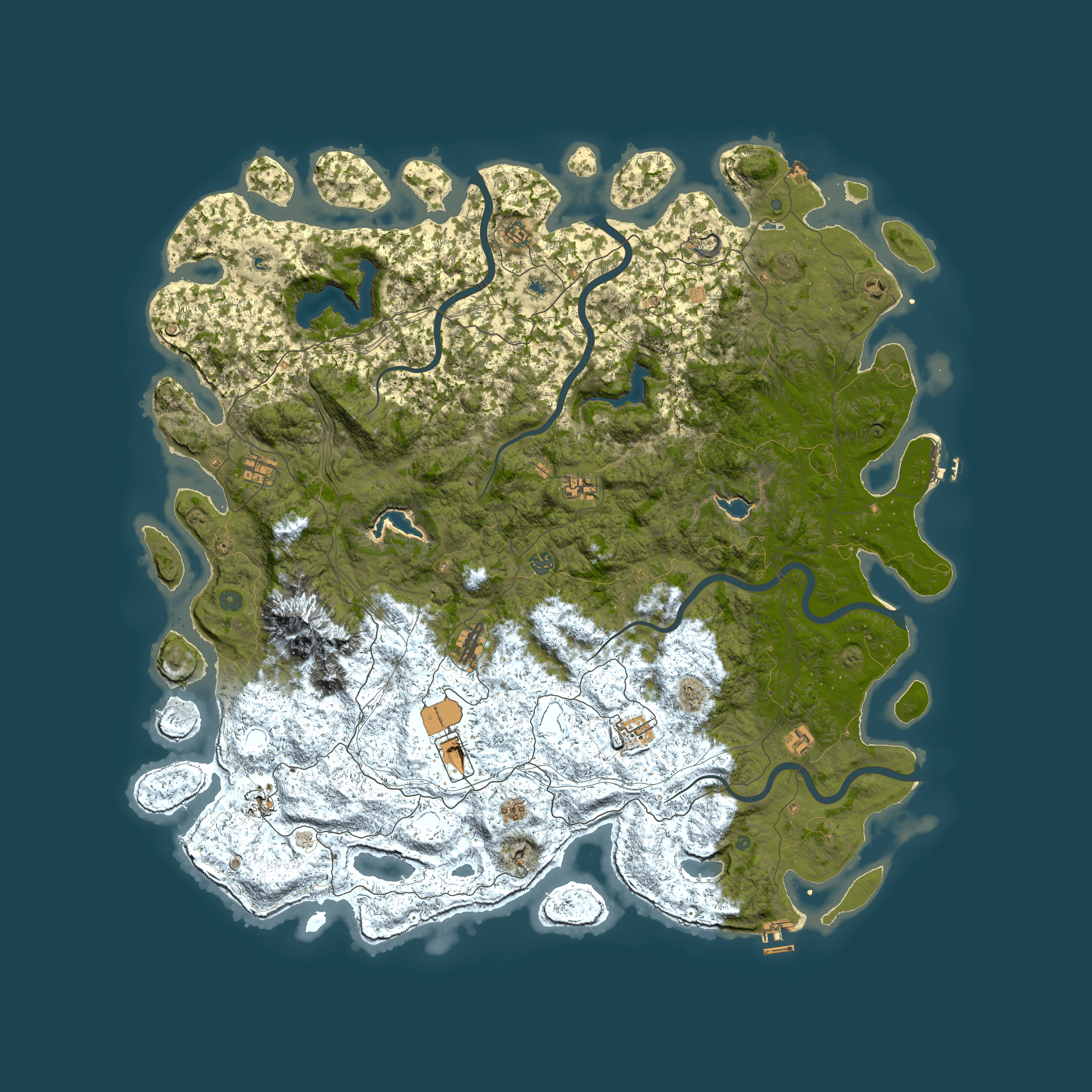 Full top-down render of Rust map seed 1583039801, 5800x5800m