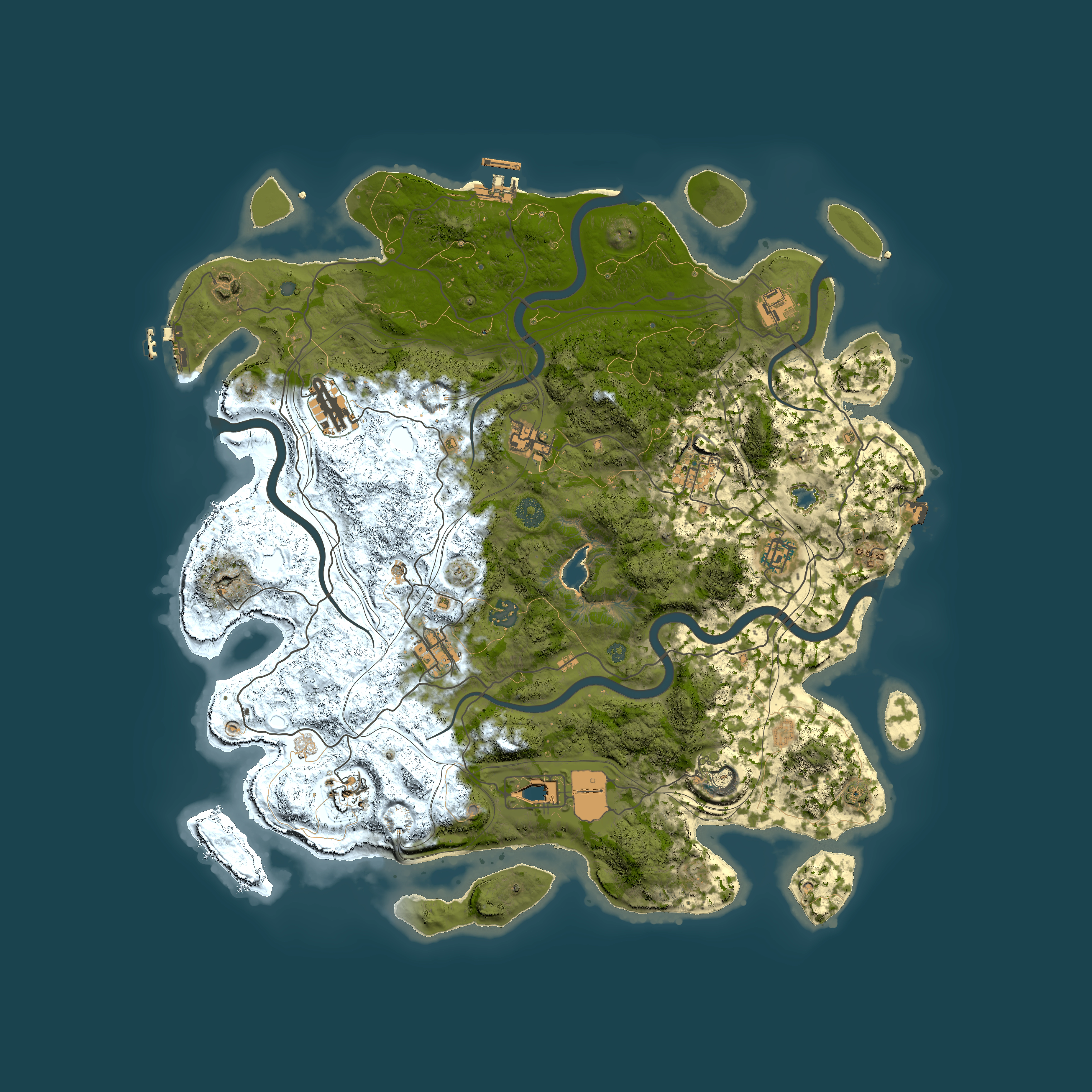 Full top-down render of Rust map seed 607102601, 4400x4400m