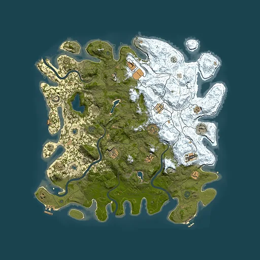 Rust map seed 1563814154, 4900x4900m top-down preview