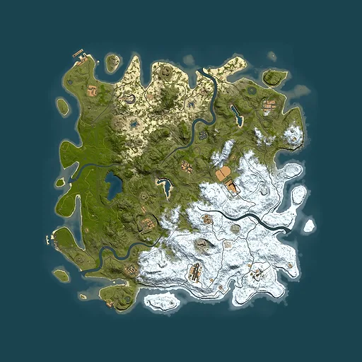 Rust map seed 23745578, 4900x4900m top-down preview