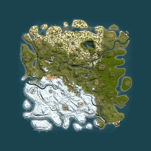 Rust map seed 1468026913, 4950x4950m top-down preview
