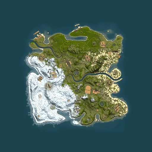 Rust map seed 240330063, 3750x3750m top-down preview