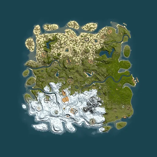 Rust map seed 1588843197, 5000x5000m top-down preview