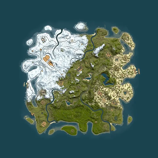 Rust map seed 27658375, 4900x4900m top-down preview