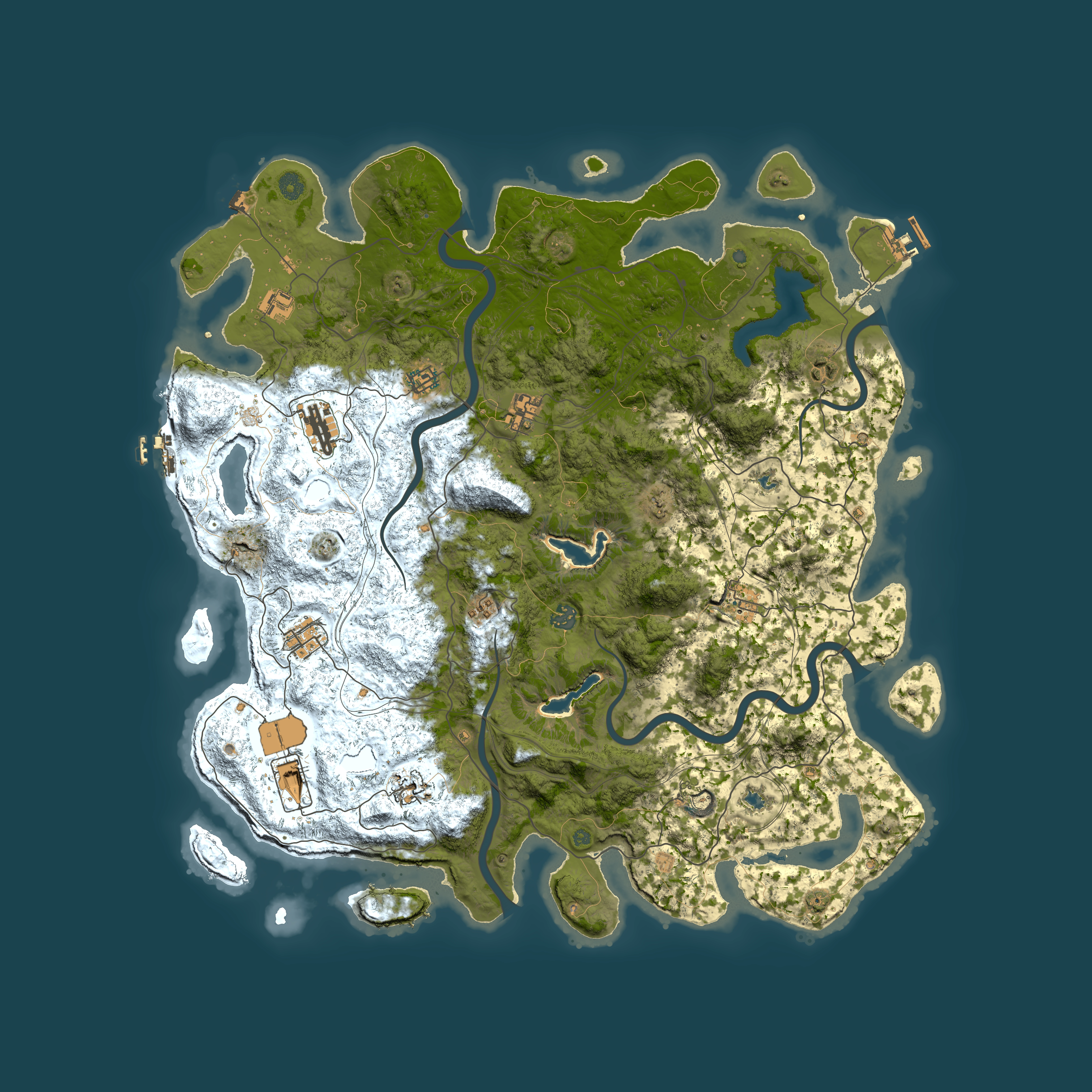 Full top-down render of Rust map seed 1654375021, 4950x4950m