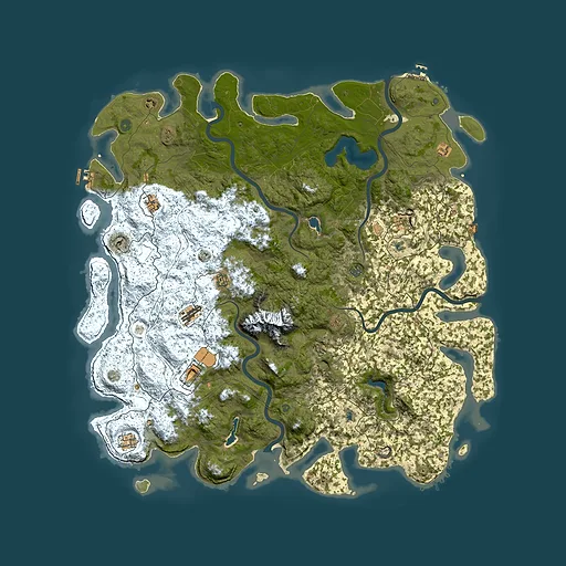 Rust map seed 1529628356, 5850x5850m top-down preview