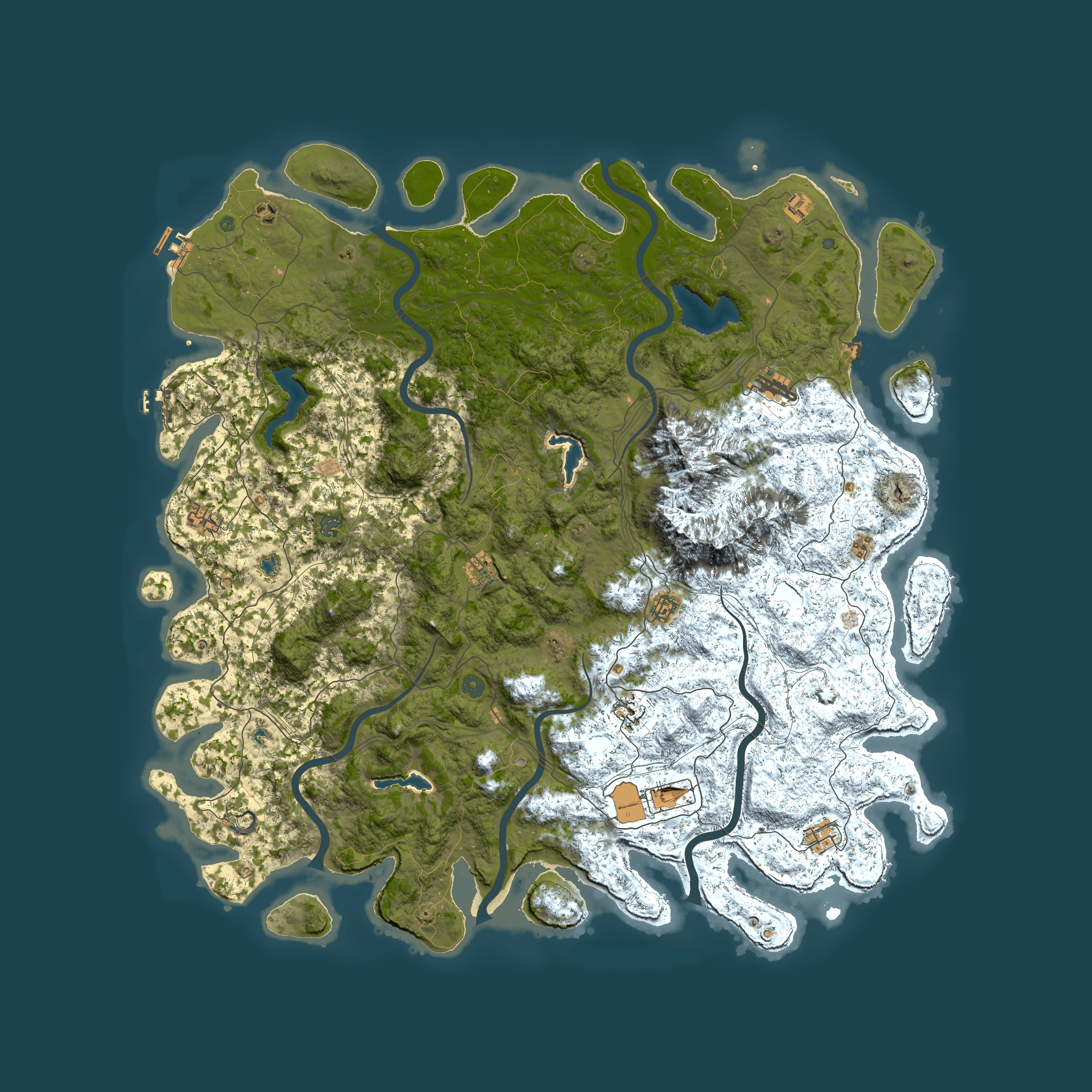 Full top-down render of Rust map seed 1295600846, 5800x5800m