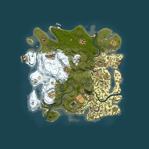 Rust map seed 1153265642, 3500x3500m top-down preview
