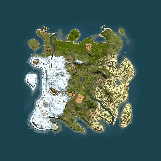 Rust map seed 1157942980, 3600x3600m top-down preview