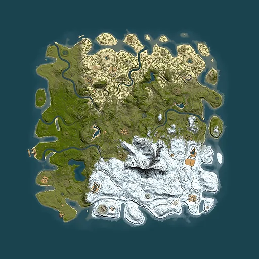 Rust map seed 1128460697, 5600x5600m top-down preview