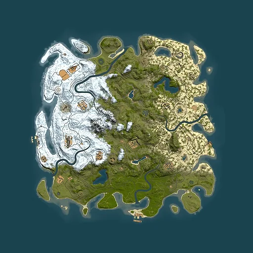 Rust map seed 1629728370, 5000x5000m top-down preview