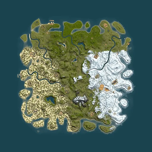 Rust map seed 1833395307, 5650x5650m top-down preview